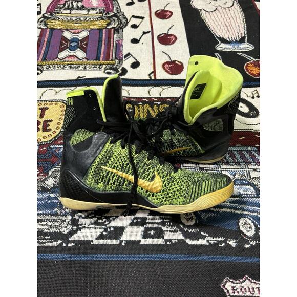 Nike Kobe 9 IX Size 9.5 Elite High Victory Green Black Neon 630847-077 Protro - Picture 4 of 10